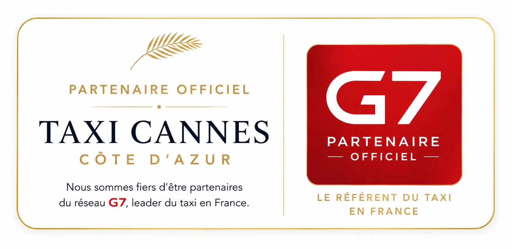 Partenaire Officiel G7 - Taxi Cannes
